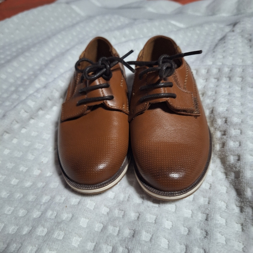 Kids Brown Leather Shoes